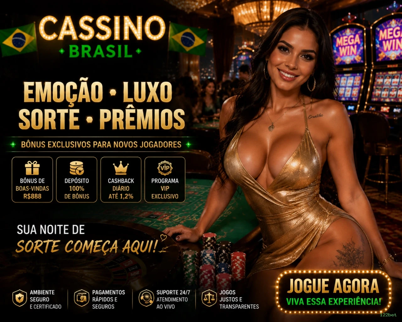 Cassino ao vivo no Brasil | 122bet: segura e premiada